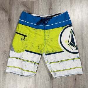 Y2K Mens Volcom Lido Ion 4-Way Stretch Board Shorts Size 30